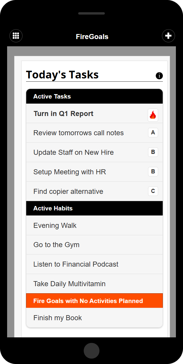 Task Tracking Screenshot